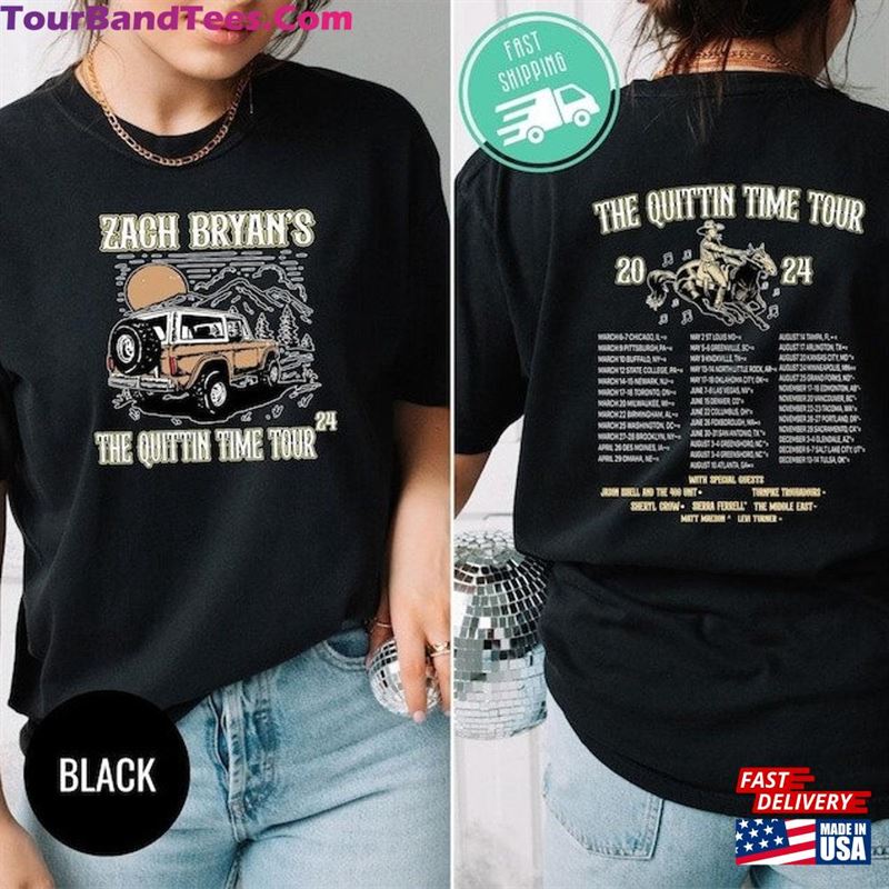 Zach Bryan The Quittin Time Tour Shirt Country Music Singer T-Shirt Hoodie 29Uf191492 – Utopia Fashion