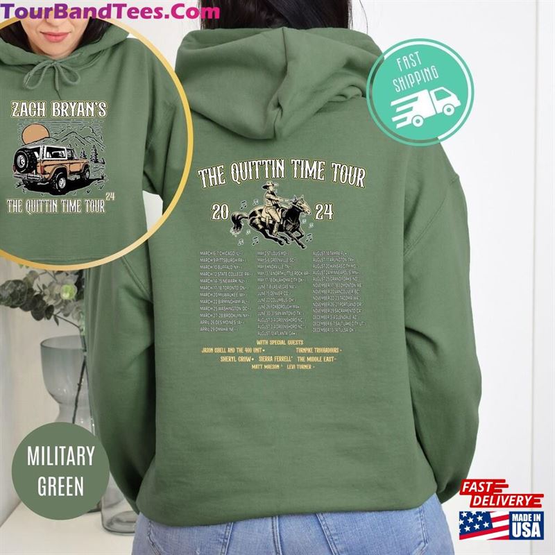 Zach Bryan The Quittin Time Tour Shirt Hoodie Country Music Singer Sweatshirt T-Shirt 29Uf193230 – Utopia Fashion