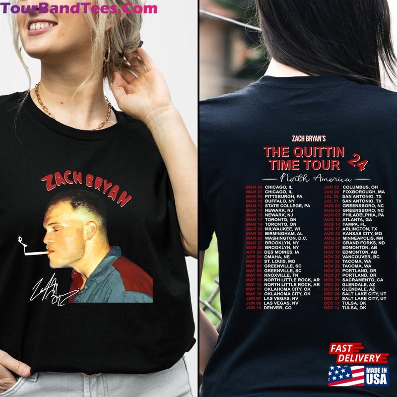 Zach Bryan The Quittin Time Tour Shirt Country Music Singer Gift T-Shirt Hoodie 29Uf193204 – Utopia Fashion