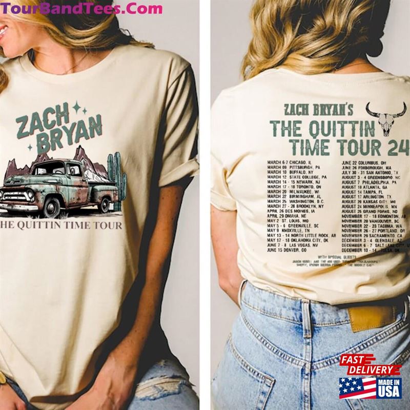 Zach Bryan The Quittin Time Tour Shirt Country Music Singer Merch Hoodie Sweatshirt 29Uf192953 – Utopia Fashion