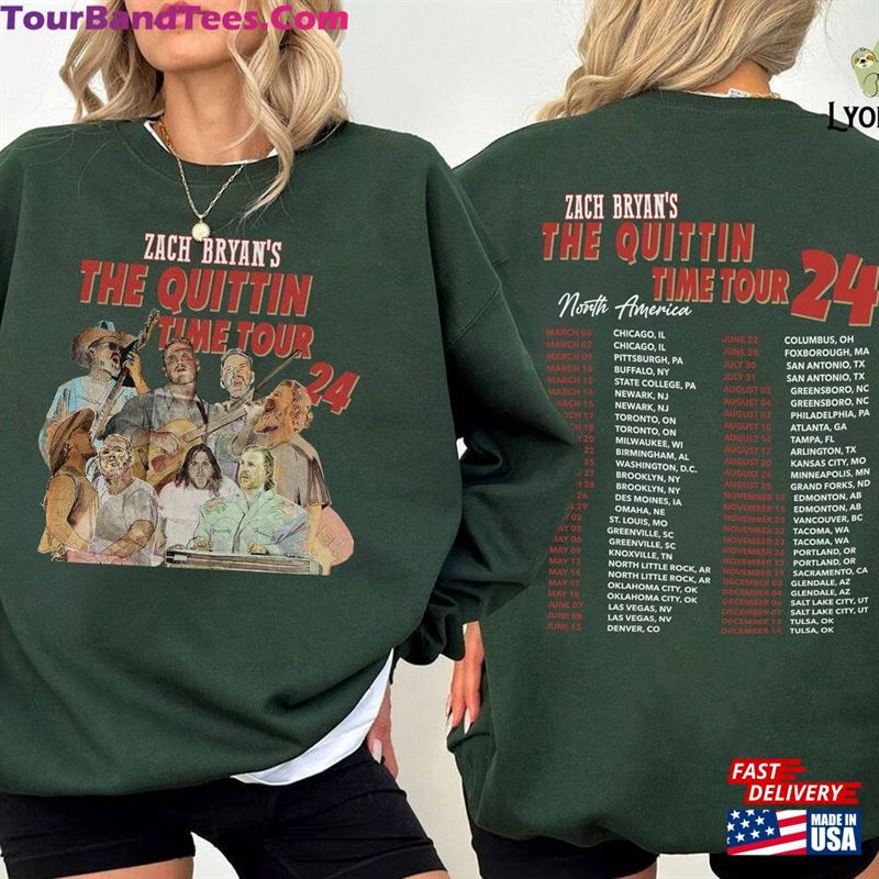 Zach Bryan The Quittin Time Tour Shirt Western Crewneck Sweatshirt Fear Classic 29Uf192092 – Utopia Fashion