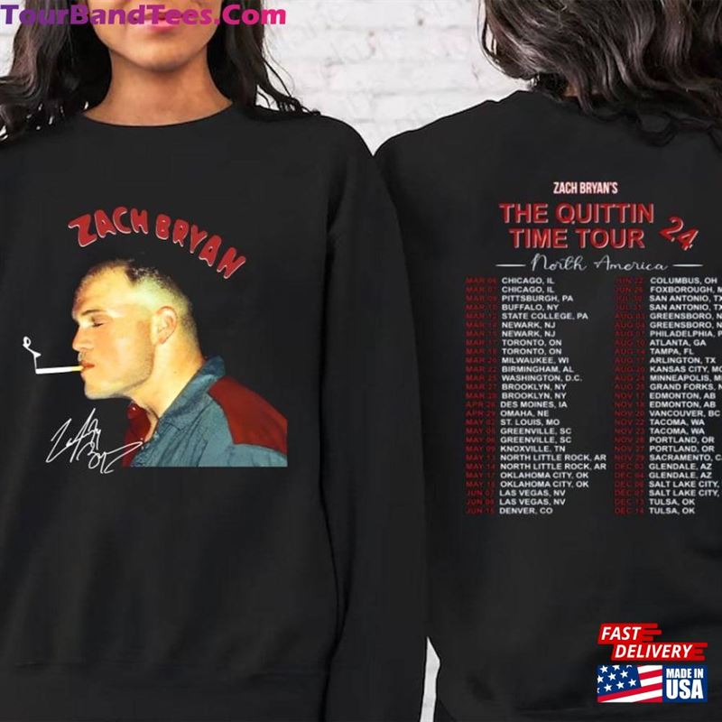 Zach Bryan The Quittin Time Tour Sweatshirt Country Music Singer Gifts Classic 29Uf206663 – Utopia Fashion