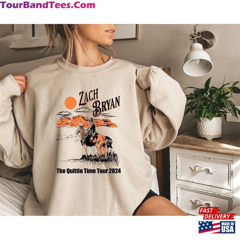 Zach Bryan The Quittin Time Tour Sweatshirt Country Music Singer Merch Fan Shirt Unisex 29Uf193453 – Utopia Fashion