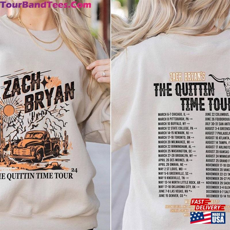 Zach Bryan The Quittin Time Tour T-Shirt Classic Sweatshirt 29Uf211472 – Utopia Fashion