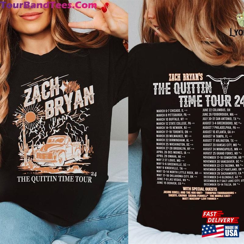 Zach Bryan The Quittin Time Tour T-Shirt Classic Sweatshirt 29Uf211472 – Utopia Fashion