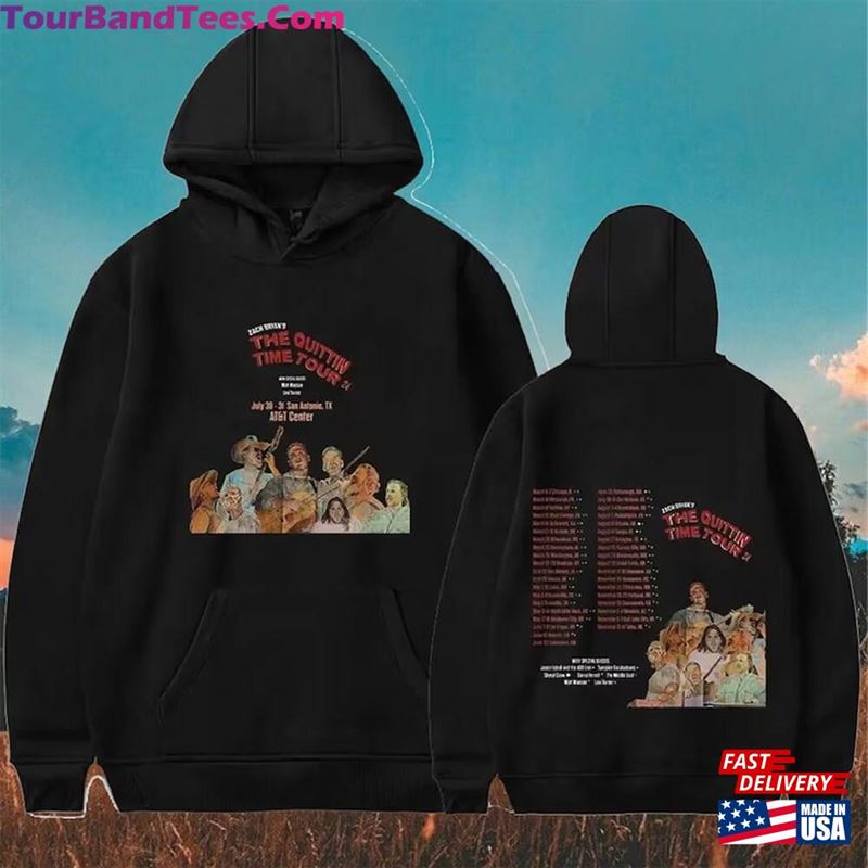 Zach Bryan The Quittin Time Tour Hoodie Sweatshirt T-Shirt Unisex Classic 29Uf206386 – Utopia Fashion